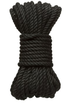 Konopné lano na bondage Hogtied Bind & Tie 30 ft, 9 m (černé) – Bondage lana na vzrušující svazování