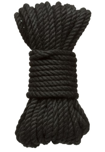 Konopné lano na bondage Hogtied Bind & Tie 30 ft, 9 m (černé)