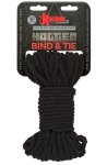 Konopné lano na bondage Hogtied Bind & Tie 50 ft, 15 m (černé)