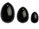 Sada yoni vajíček z obsidiánu Black Obsidian Egg (S, M a L)