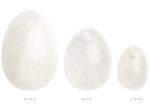 Sada yoni vajíček z křišťálu Clear Quartz Egg (S, M a L)