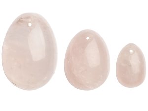 Sada yoni vajíček z růženínu Rose Quartz Egg (S, M a L) – Yoni vajíčka
