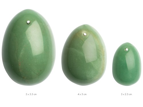 Sada yoni vajíček z jadeitu Jade Egg (S, M a L)