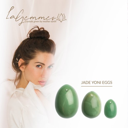 Sada yoni vajíček z jadeitu Jade Egg (S, M a L)