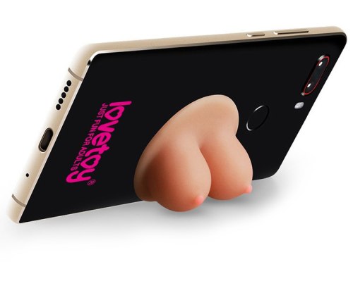 Stojánek na mobil ve tvaru prsou Lovetoy