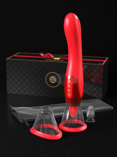 Sací stimulátor klitorisu s jazýčkem/vibrátor Fantasy For Her, 24k Gold Luxury Edition