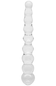 Oboustranné skleněné dildo Sensual Glass Gina – Skleněná dilda