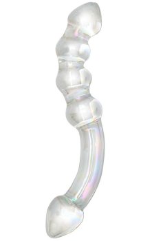 Oboustranné skleněné dildo Sensual Glass Xena – Skleněná dilda