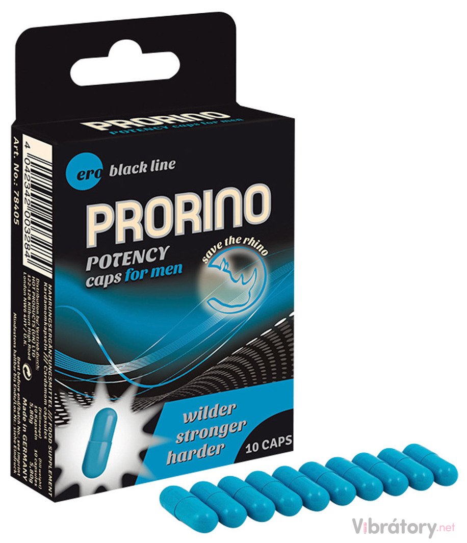 Tablety na lepší potenci pro muže Prorino, 10 kapslí