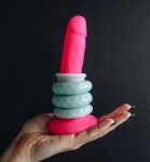 Kroužky na penis pro eliminaci bolesti při sexu Ohnut Soft Buffer Rings