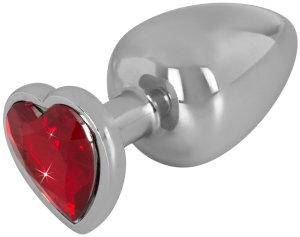 Kovový anální kolík se srdíčkem Diamond large – Anální šperky