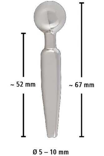 Nerezový kolík do penisu Cum-Thru Play (dutý), 5 – 10 mm