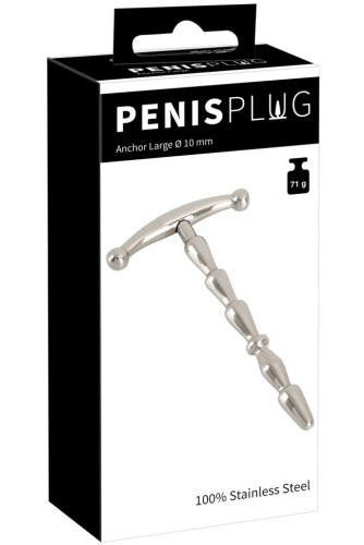 Kovový kolík do penisu ve tvaru kotvy Anchor Large (kapkovitý), 10 mm