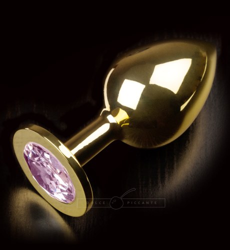 Kovový anální kolík se šperkem Dolce Piccante, růžový