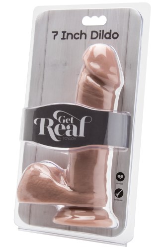 Realistické dildo s varlaty a přísavkou Get Real 7"