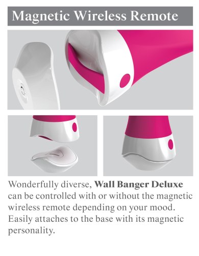 Vibrátor s odnímatelnou přísavkou a ovladačem 3Some Wall Banger Deluxe