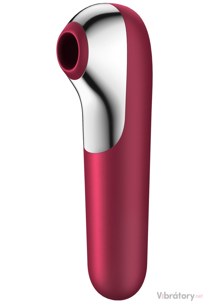 Levně Stimulátor klitorisu/vibrátor Satisfyer Dual Love Red