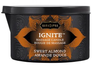 Masážní olejová svíčka Ignite Sweet Almond – Svíčky pro uvolňující i erotickou masáž