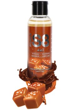 Lubrikační a masážní gel S8 4-in-1 Chocolate Salted Caramel Lava Cake – Lubrikační gely s příchutí