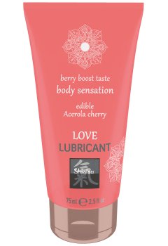 Ochucený lubrikační gel Shiatsu Acerola cherry Love Lubricant – třešeň – Lubrikační gely na vodní bázi