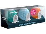 Sada masturbačních vajíček Satisfyer, 3 ks (Naughty, Savage, Crunchy)