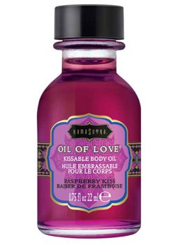 Slíbatelný tělový olej OIL OF LOVE Raspberry Kiss – Tělové oleje