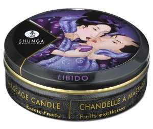 Masážní svíčka Shunga Libido Exotic Fruits – Svíčky pro uvolňující i erotickou masáž