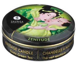Masážní svíčka Shunga Zenitude Exotic Green Tea – Svíčky pro uvolňující i erotickou masáž