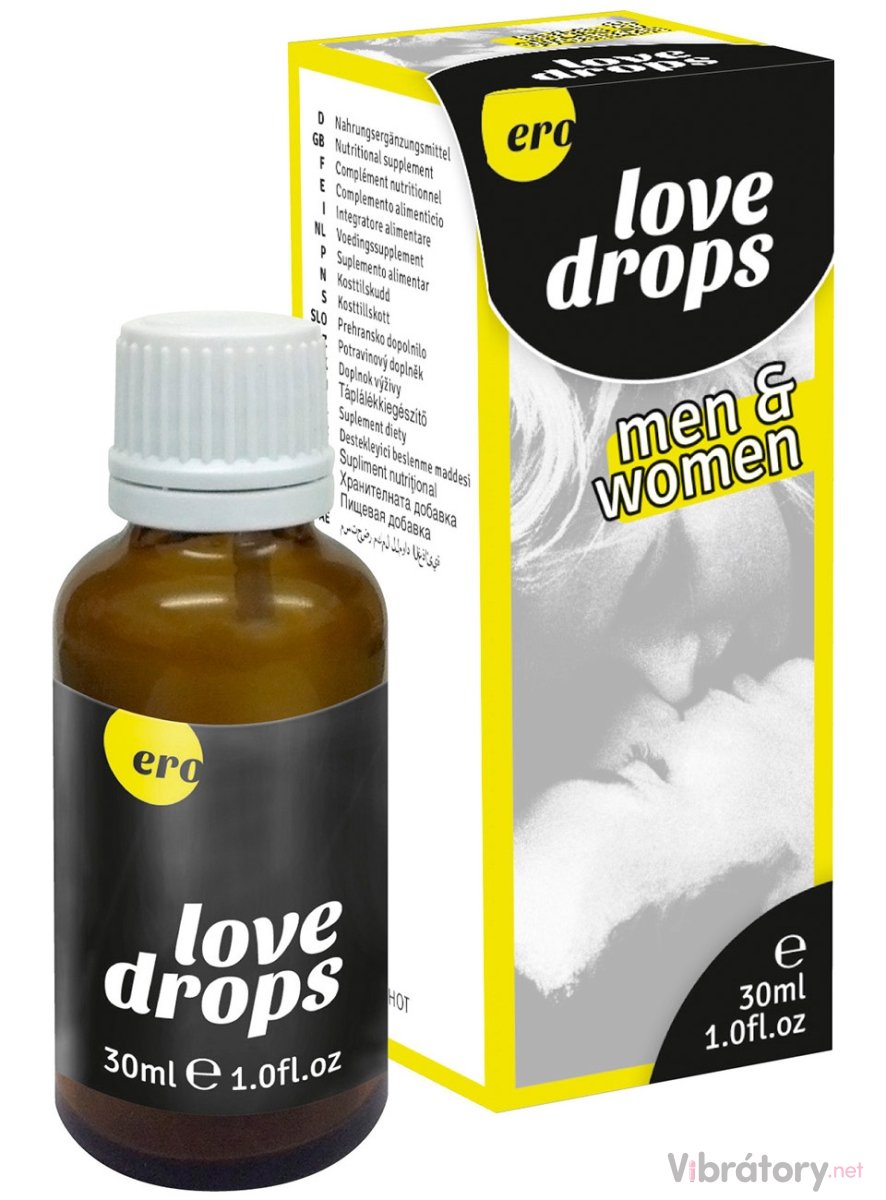 Afrodiziakální kapky pro ženy i muže Love Drops, 30 ml