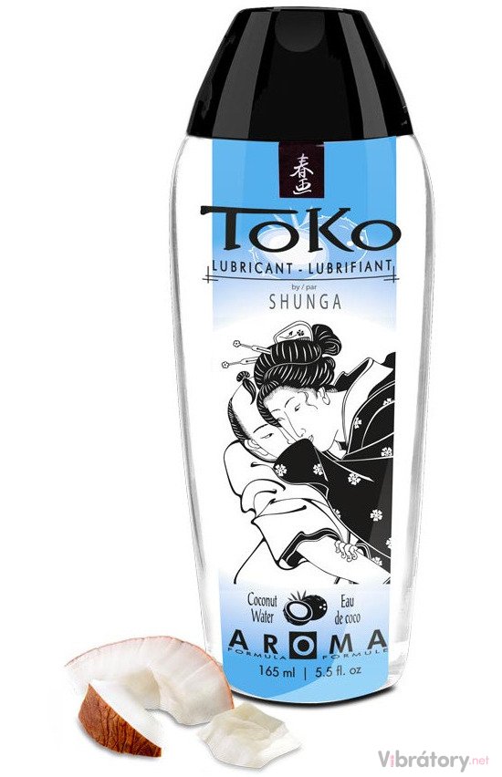 Ochucený lubrikační gel Shunga Toko Aroma Coconut Water, 165 ml