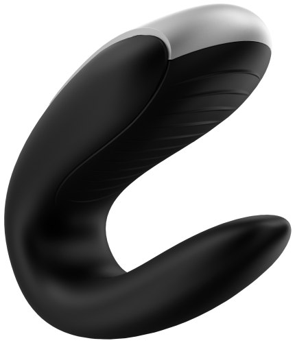 Párový vibrátor s dálkovým ovladačem Satisfyer Double Fun Black – ovládaný mobilem