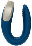Párový vibrátor s dálkovým ovladačem Satisfyer Double Love Blue – ovládaný mobilem