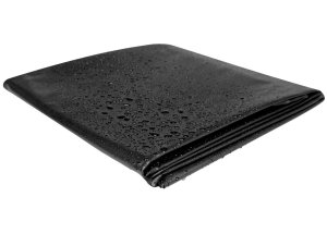 Měkčené PVC prostěradlo JoyDivision (180 x 260 cm), černé – Lakované ložní prádlo (lesklé)
