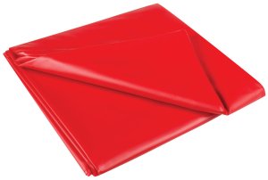 Měkčené PVC prostěradlo JoyDivision (180 x 260 cm), červené – Lakované ložní prádlo (lesklé)
