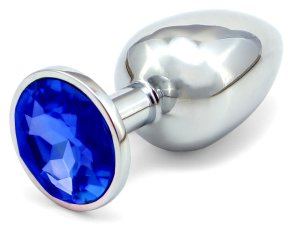 Anální kolík se šperkem, tmavě modrý – Anální šperky