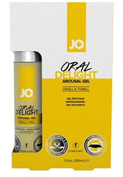 Chladivý gel na orální sex System JO Oral Delight Vanilla Thrill – Stimulační krémy a gely na penis, klitoris, bod G i bradavky