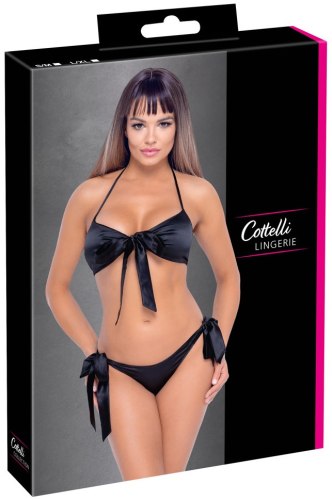 Erotický set prádla se zavazováním Cottelli Collection, černý