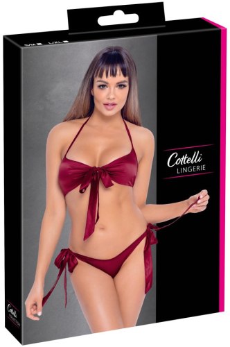 Erotický set prádla se zavazováním Cottelli Collection, červený
