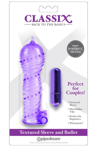 Vibrační návlek na penis Classix, fialový