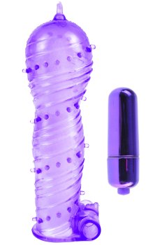 Vibrační návlek na penis Classix, fialový – Návleky na penis