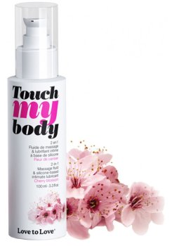 Masážní a lubrikační silikonový gel Touch my Body Cherry Blossom – Lubrikační gely na silikonové bázi