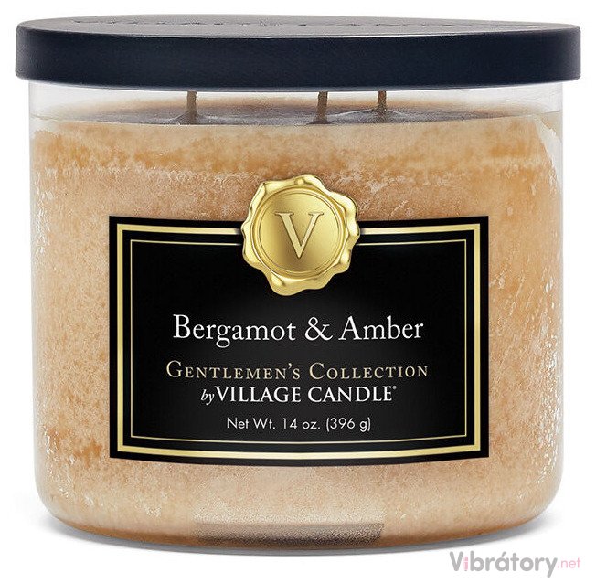 Levně Vonná svíčka Village Candle Bergamot & Amber – bergamot a ambra, 396 g