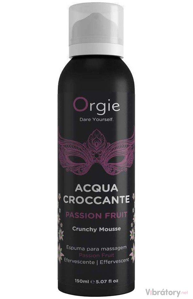 Šumivá masážní pěna Orgie Acqua Croccante Passion Fruit – marakuja, 150 ml