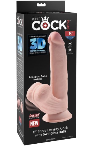 Realistické dildo s volnými varlaty Triple Density Cock 8"