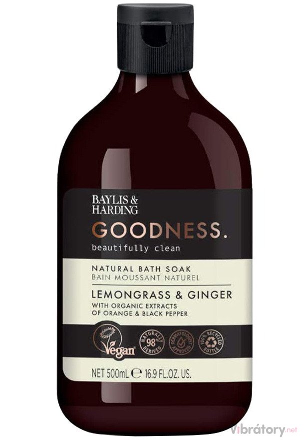 Levně Pěna do koupele Baylis & Harding Goodness Lemongrass & Ginger – citronová tráva a zázvor, 500 ml
