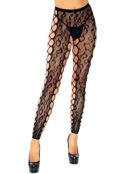 Punčochové kalhoty s leopardím vzorem a sexy otvory Leg Avenue – Punčochové kalhoty