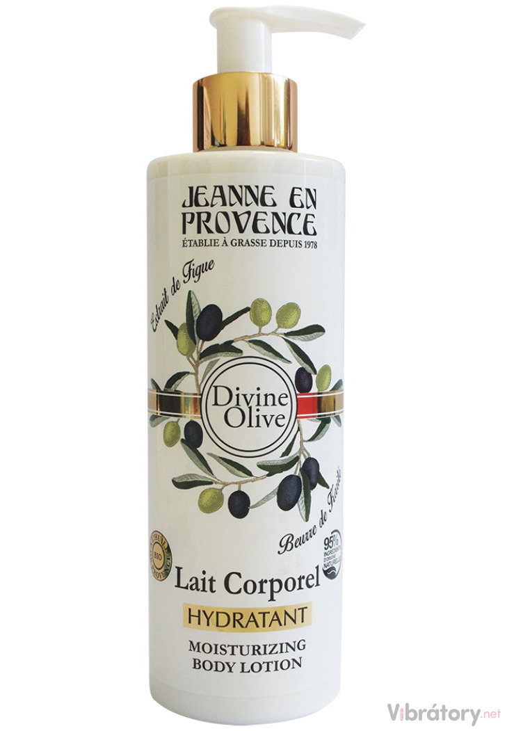 Levně Hydratační tělové mléko Jeanne en Provence Divine Olive – oliva, 250 ml