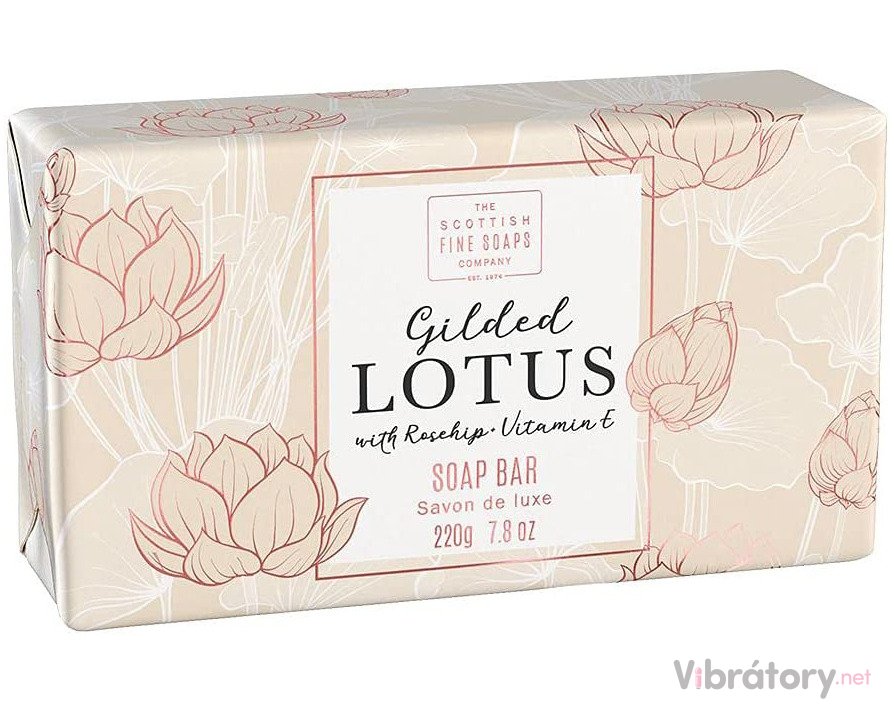 Levně Tuhé mýdlo Scottish Fine Soaps – pozlacený lotos, 220 g