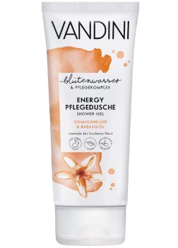 Osvěžující sprchový gel VANDINI Energy – pomerančový květ a babasový olej – Sprchové gely