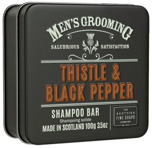Pánský tuhý šampon Scottish Fine Soaps – ostropestřec a černý pepř – Pánská kosmetika